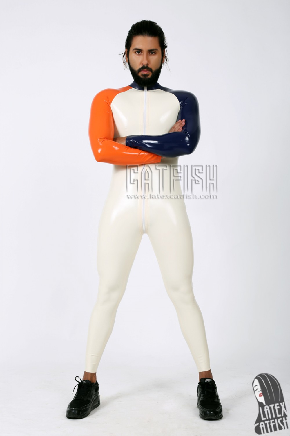 Men's 'Oddity' Raglan-Sleeved Latex Catsuit Men's 'Oddity' Raglan-Sleeved Latex Catsuit