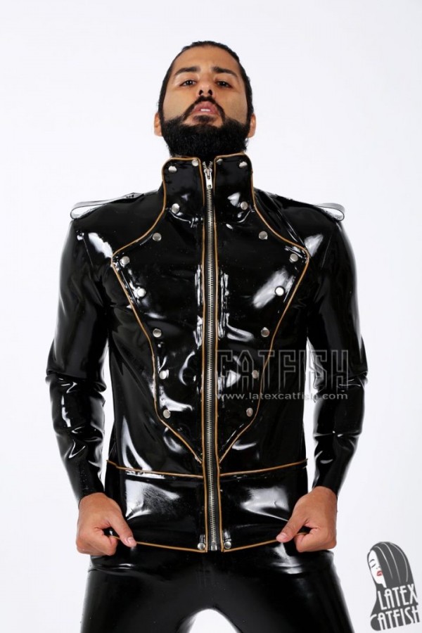 Men's Military Style Heavy Grade Latex Jacket