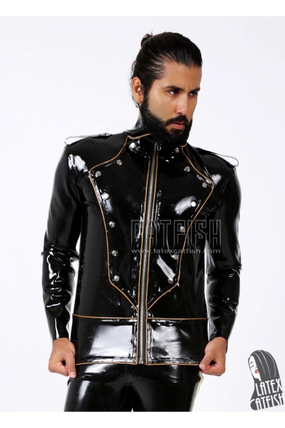 Men's Military Style Heavy Grade Latex Jacket Men's Military Style Heavy Grade Latex Jacket