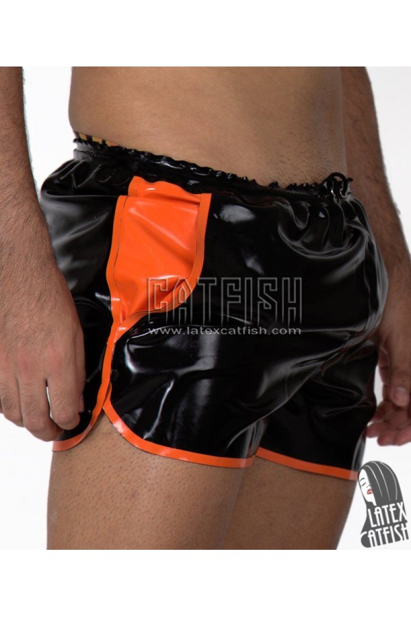 Men's Latex Drawstring Gym Shorts