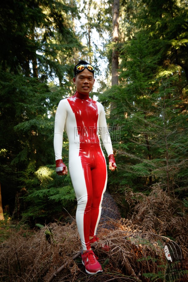 Men's 'Stagger Lee' Shoulder-Zipper Latex Catsuit