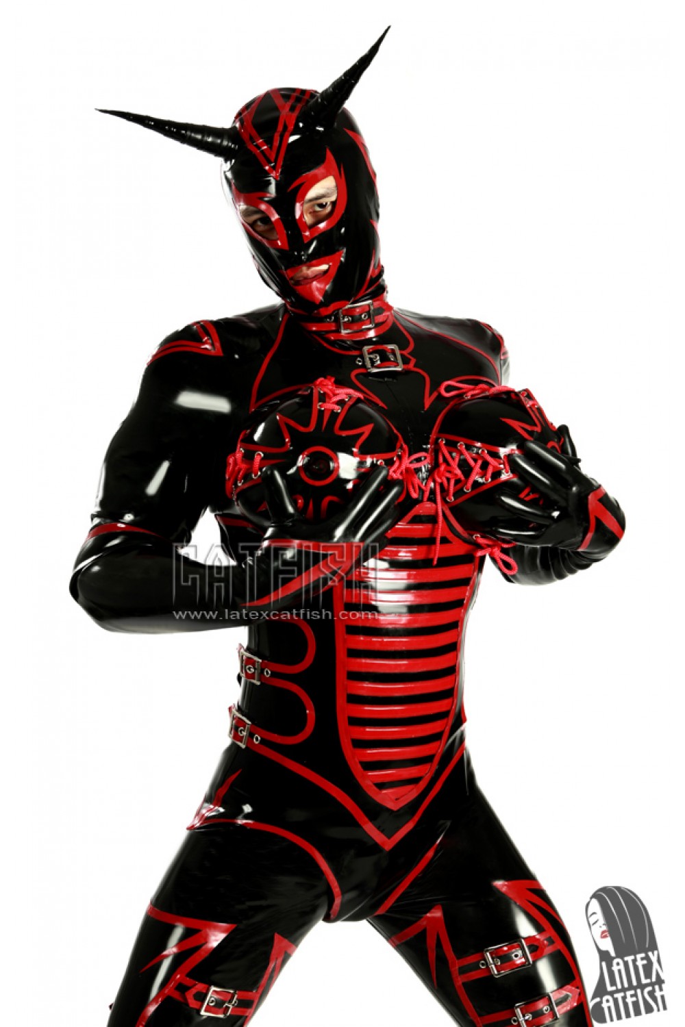 Unisex 'RuPauled Wonder' Latex Costume Suit Unisex 'RuPauled Wonder' Latex Costume Suit
