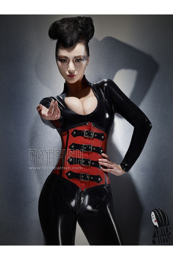 'Buckle Baby Burn' Boned Latex Corset 