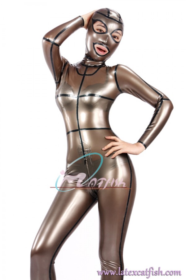 (Stock Clearance) Unisex 'Gimpy' Latex Catsuit (without hood)
