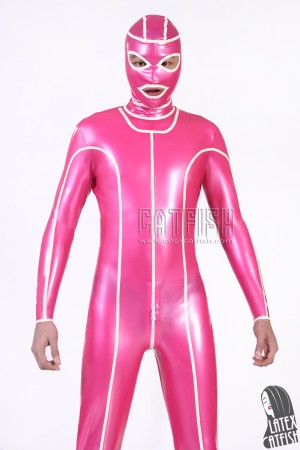 Men's 'Gyro-Gimp' Hooded Latex Catsuit