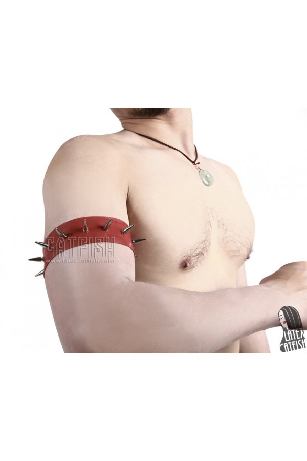 Spiked Latex Armband