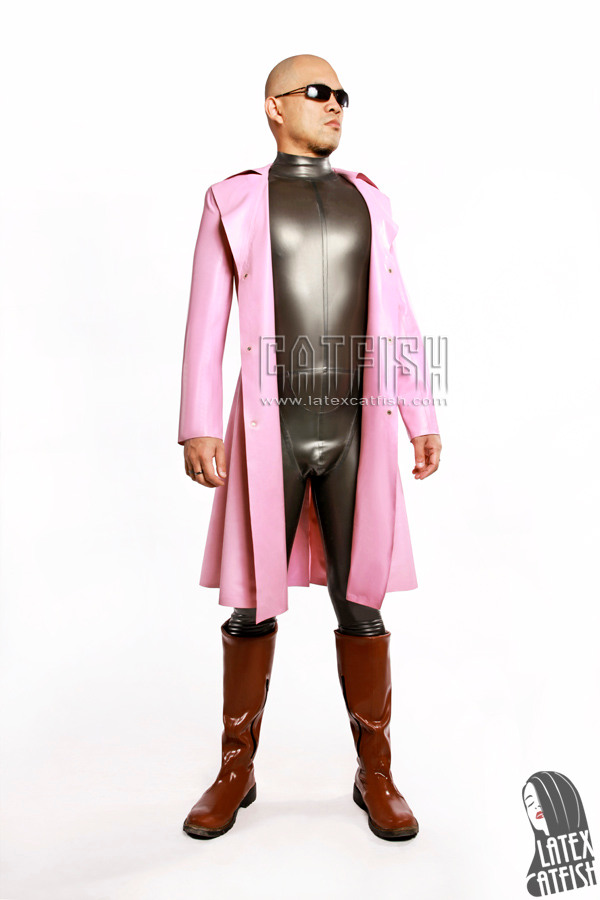 Men's Latex Trench Coat