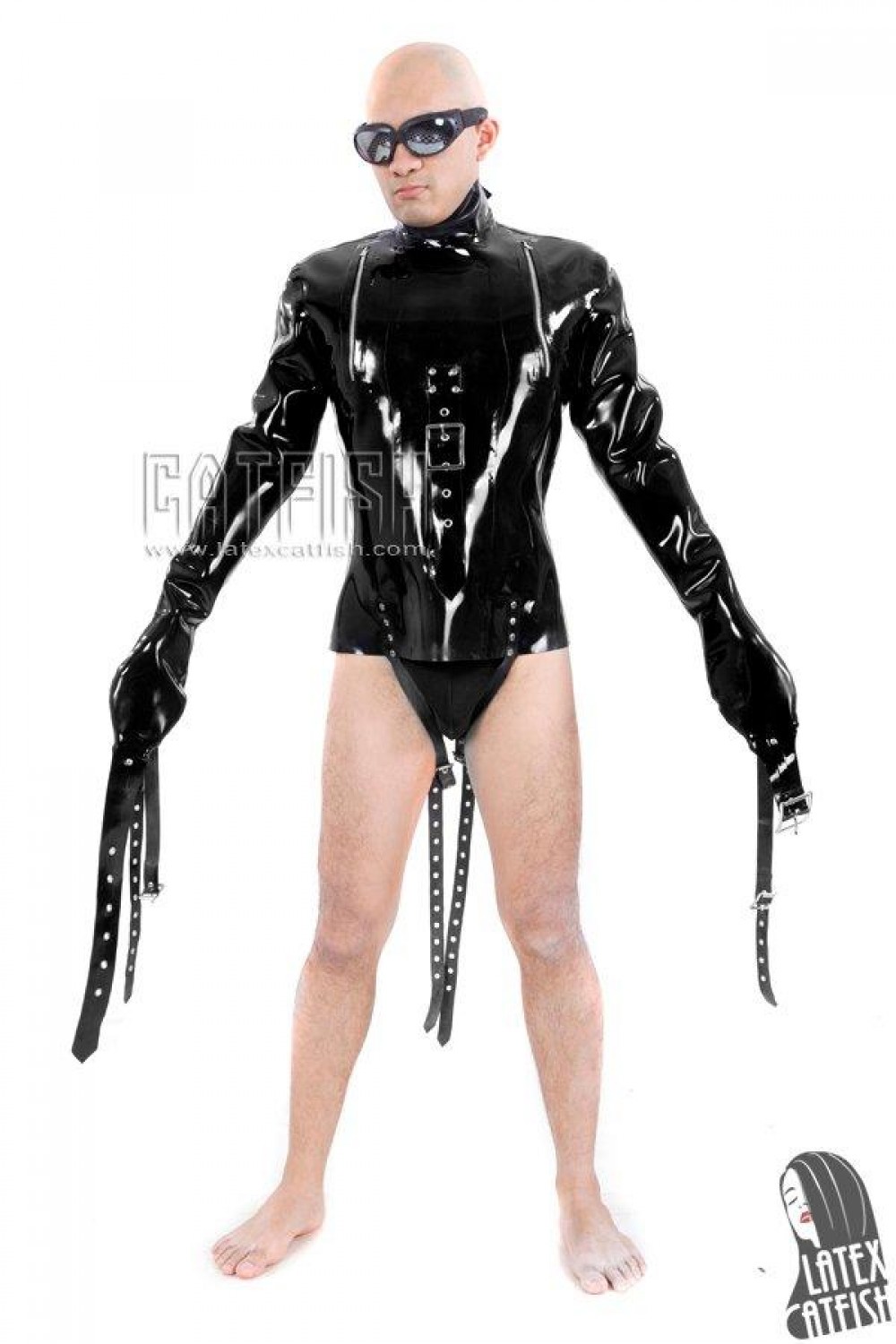 Men's Latex Straightjacket/Bondage Long-sleeved Jacket Men's Latex Straightjacket/Bondage Long-sleeved Jacket