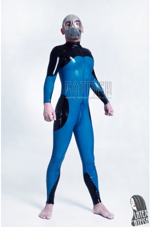 Men's 'Decatur' Back Zipper Latex Catsuit