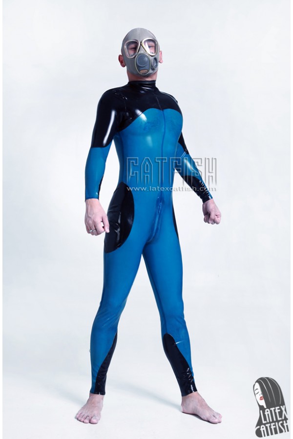 Men's 'Decatur' Back Zipper Latex Catsuit