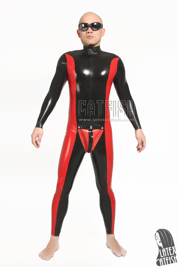 Men's 'Deuce' Latex Codpiece Catsuit