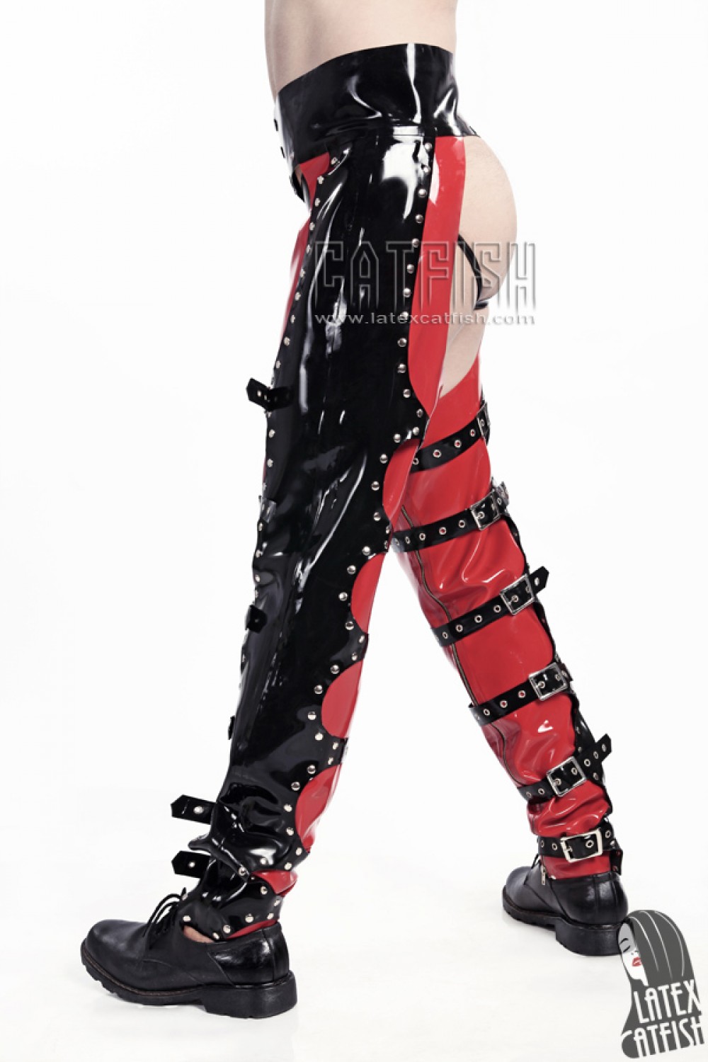Men's 'Buckled Bronco' Latex Chaps Men's 'Buckled Bronco' Latex Chaps