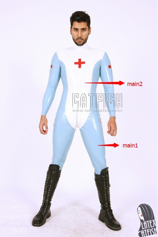 Men's 'Medic Look' Neck Entry Latex Catsuit