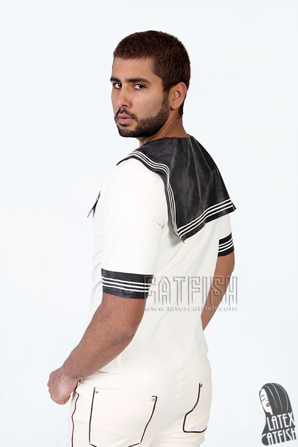 Men's 'Jack Tar' Latex Naval Top Men's 'Jack Tar' Latex Naval Top