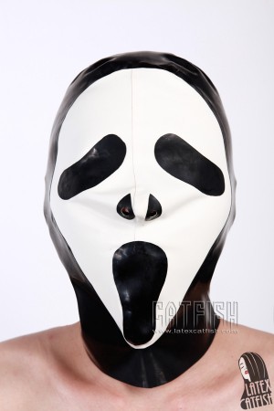 Unisex 'Scream' Ghost Latex Costume Hood/Mask