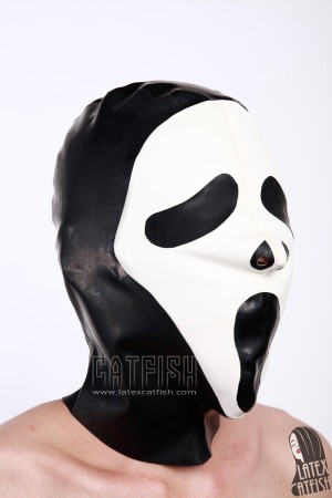 Unisex 'Scream' Ghost Latex Costume Hood/Mask