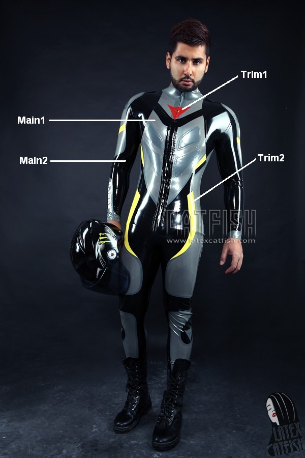 Men's 'R-100X' Rubber Moto Racing Suit Model F