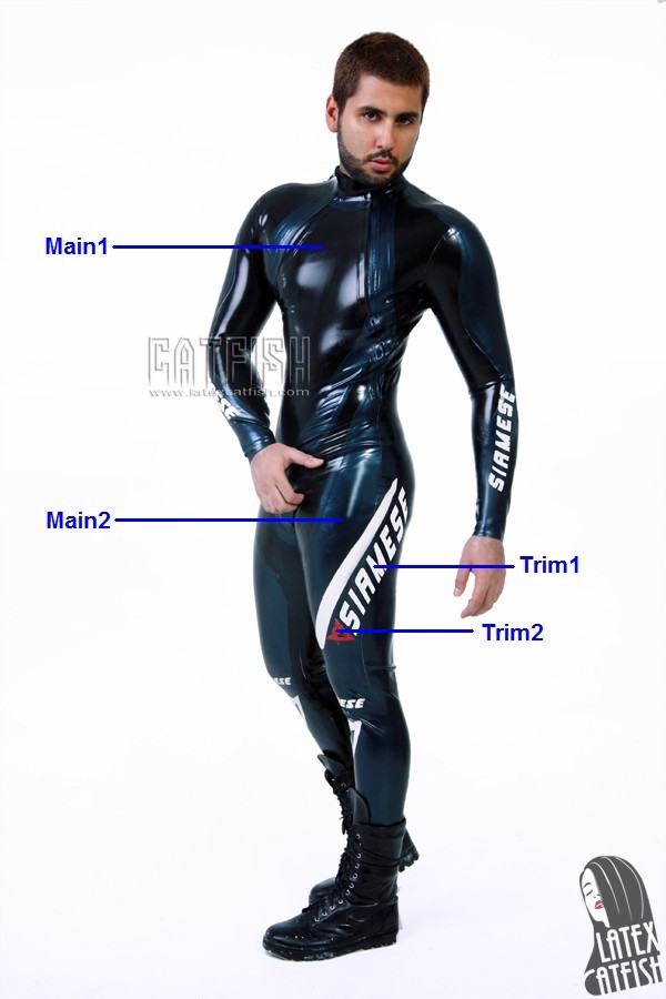 Men's 'Stylish Biker' Brand Name T-Age Latex Biker Catsuit