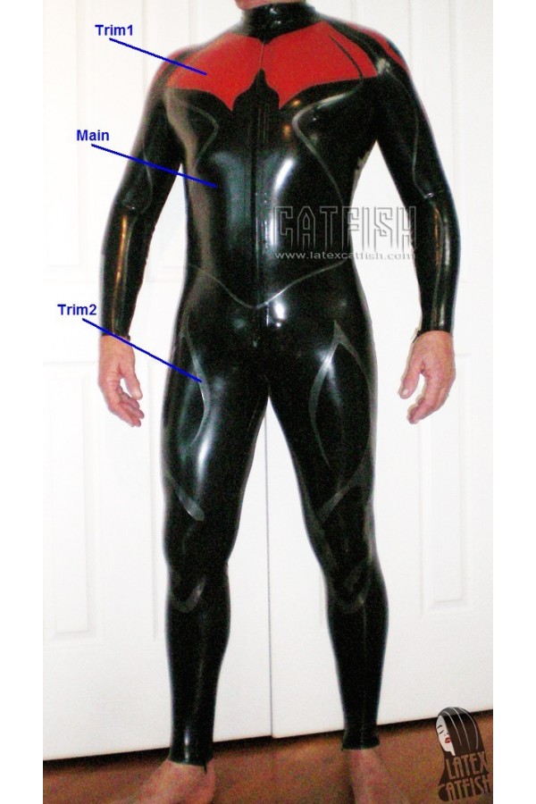 Men's 'Meridian' Front Zipper Latex Catsuit