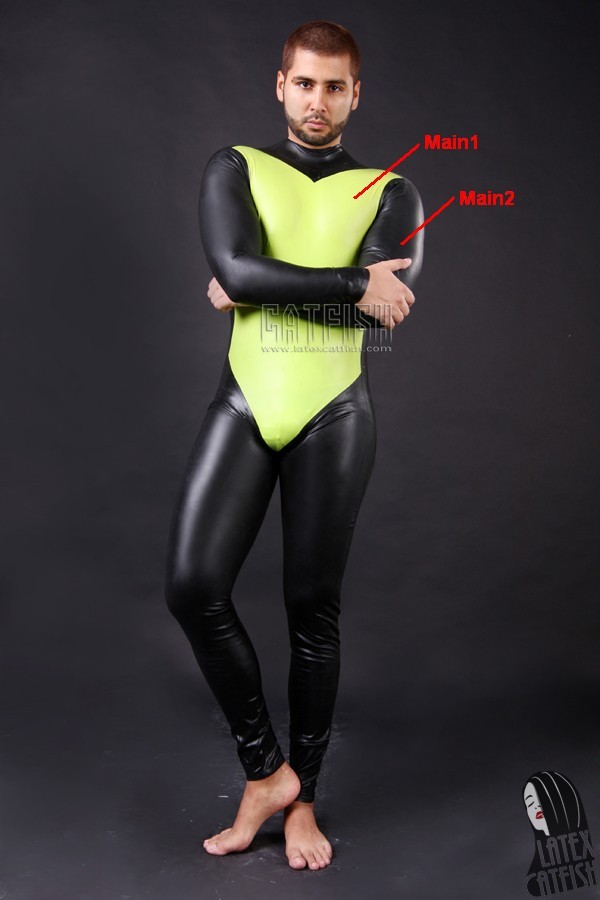 Men's Zipperless Neck Entry Latex Catsuit