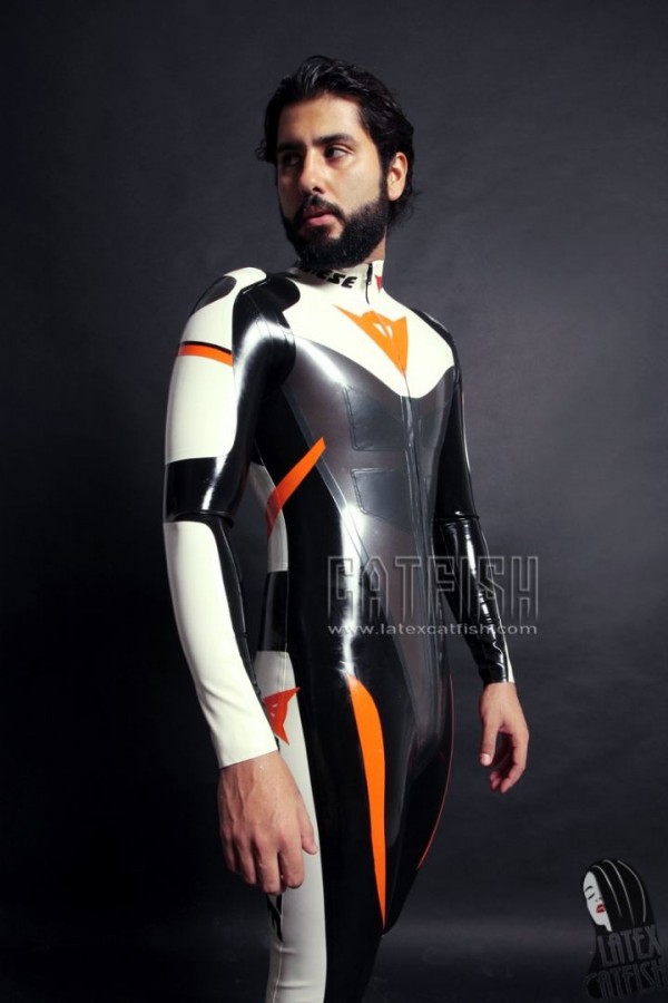 Men's MotoGP Biker Latex Catsuit Version 4