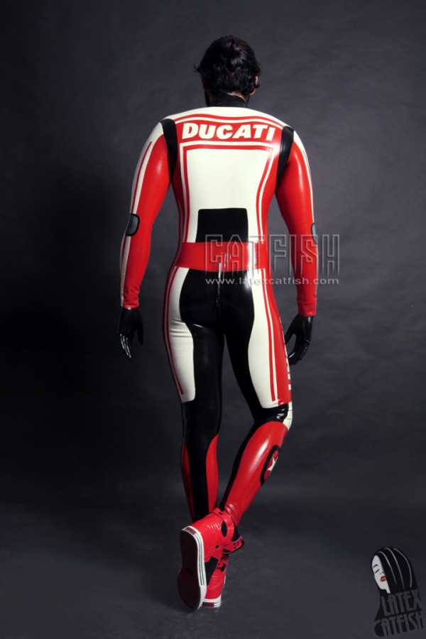 Men's Brand Name MotoGP Biker Latex Catsuit Version 10