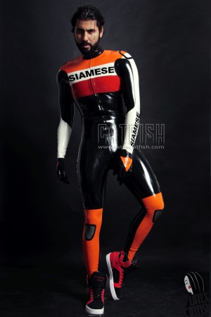 Men's Brand Name MotoGP Latex Biker Suit Version 7