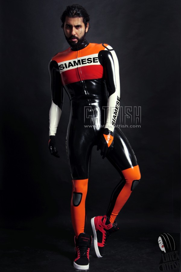 Men's Brand Name MotoGP Latex Biker Suit Version 7