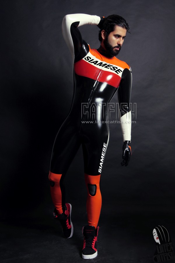 Men's Brand Name MotoGP Latex Biker Suit Version 7