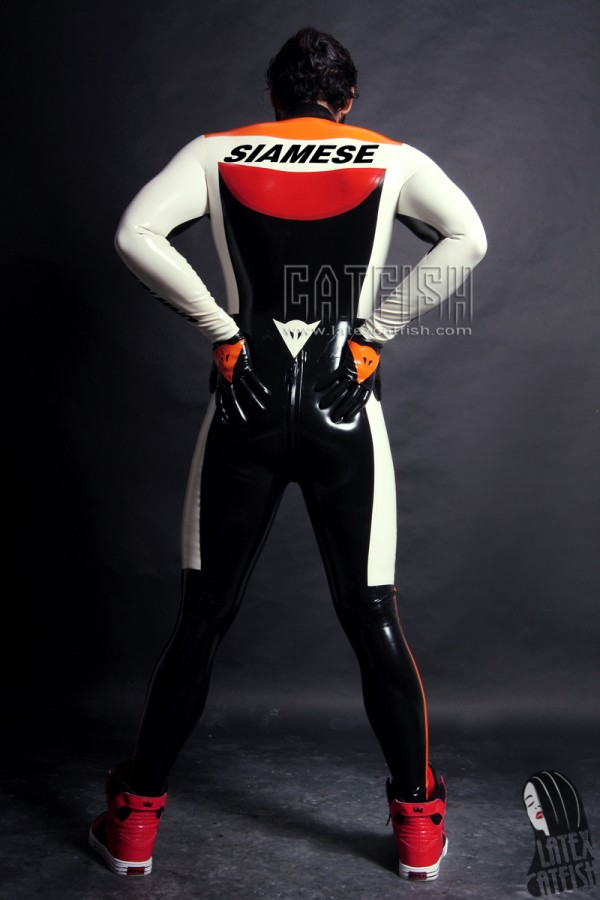 Men's Brand Name MotoGP Latex Biker Suit Version 7