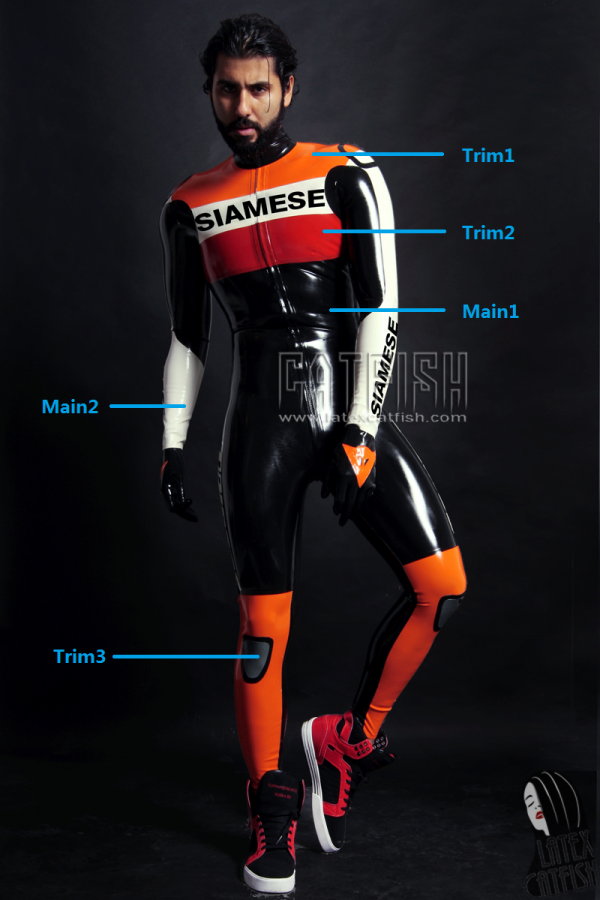 Men's Brand Name MotoGP Latex Biker Suit Version 7