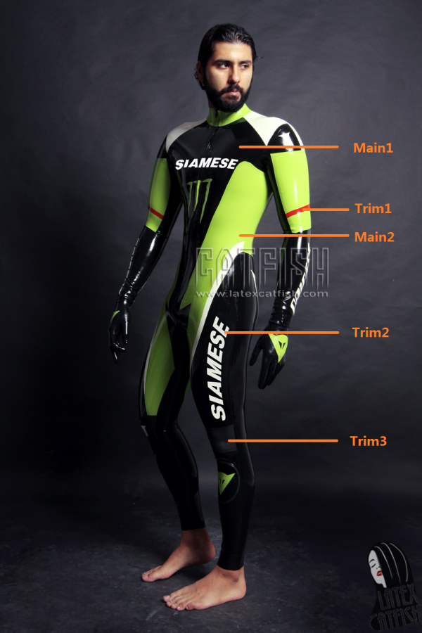 Men's Brand Name MotoGP Biker Latex Catsuit Version 11