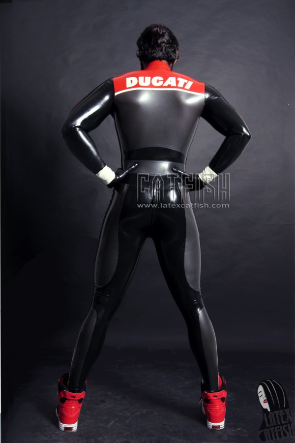 Men's Brand Name MotoGP Biker Latex Catsuit Version 13