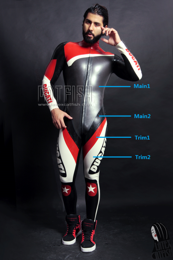 Men's Brand Name MotoGP Biker Latex Catsuit Version 13