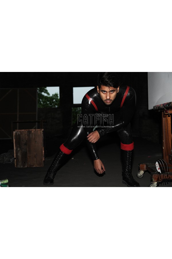 Men's 'Balavan' Front Zipper Latex Catsuit