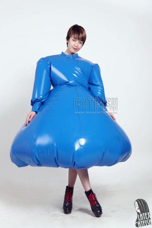 'Bubble-Trouble' Latex Inflatable Long-Sleeved Party Dress