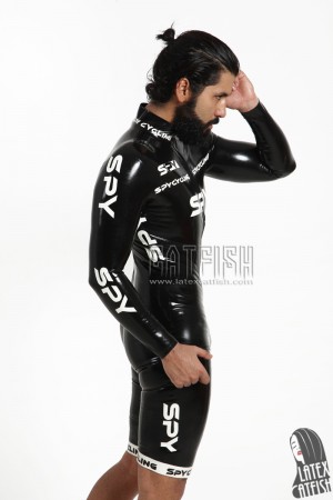 Men's Brand Name Long-Sleeved Latex Cycling Suit