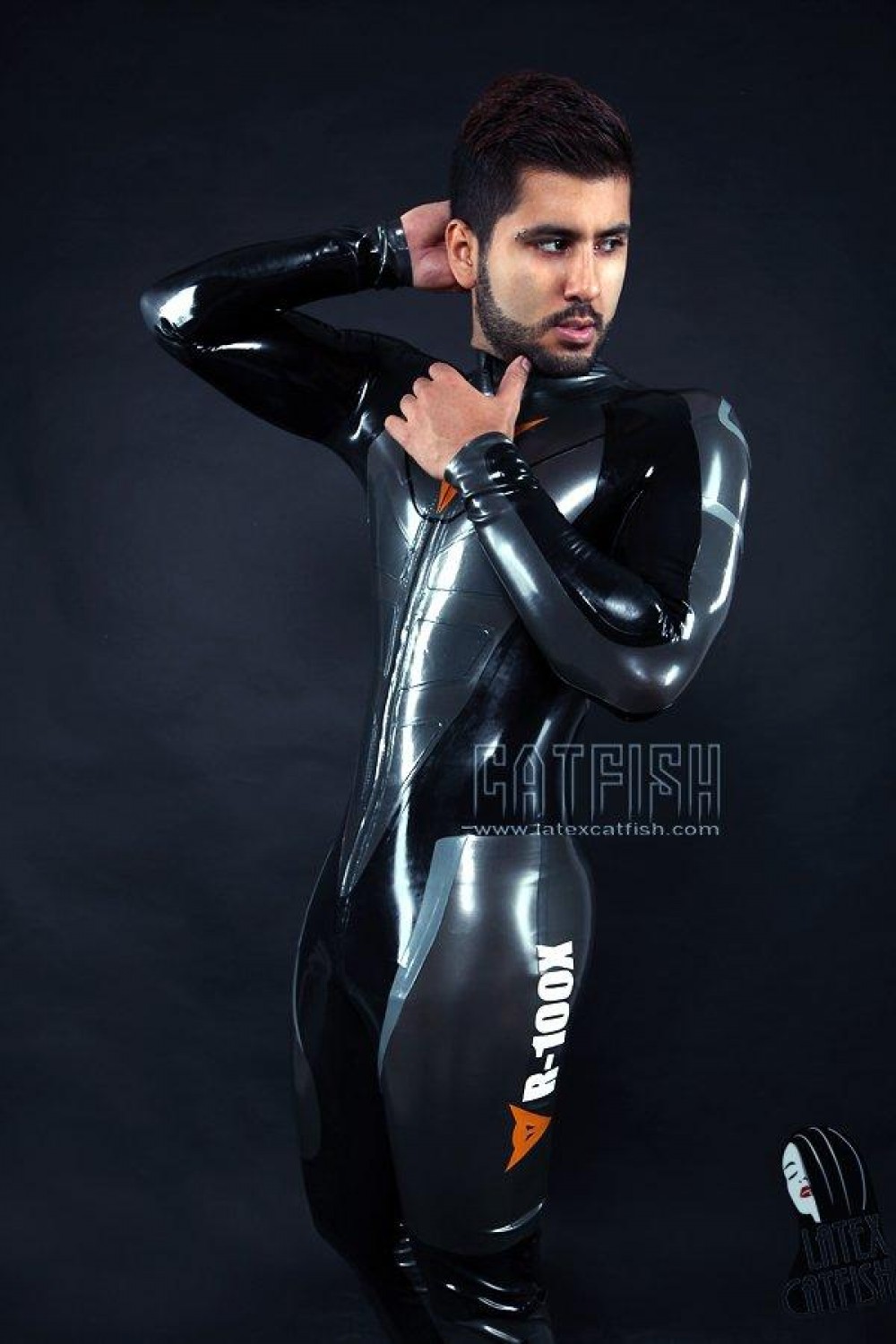 Men's R-100X Motorcycle Racing Rubber Catsuit Men's R-100X Motorcycle Racing Rubber Catsuit