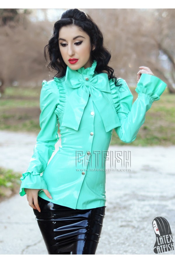 'Big Bow' Latex Tailored Cocktail Shirt
