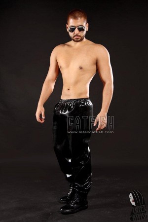 Men's Loose-Fitting Elasticated Latex Sweatpants