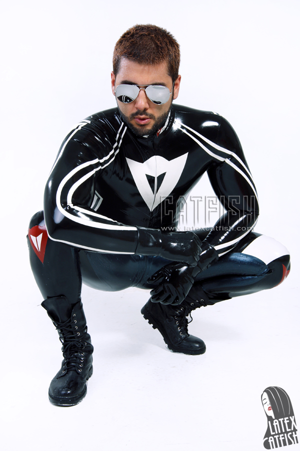 Men's Brand Name MotoGP Biker Latex Catsuit version 20