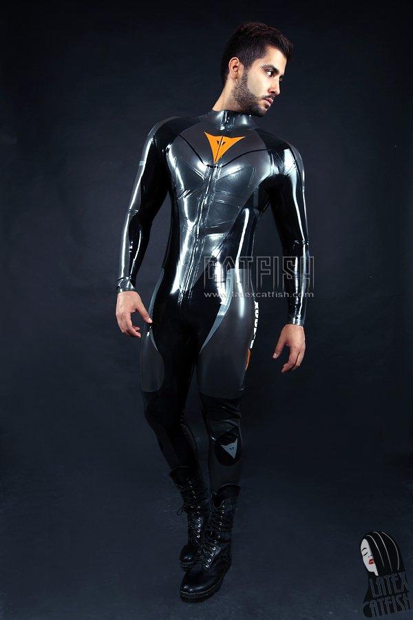 Men's R-100X Motorcycle Racing Rubber Catsuit 