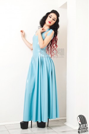 'Maxi-Saxy' Latex Maxi Prom Dress