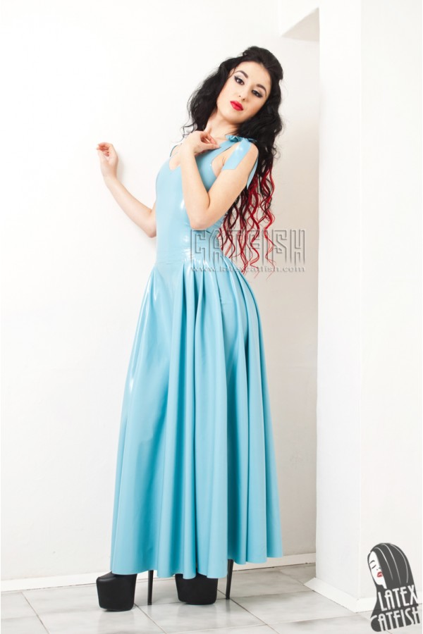 'Maxi-Saxy' Latex Maxi Prom Dress