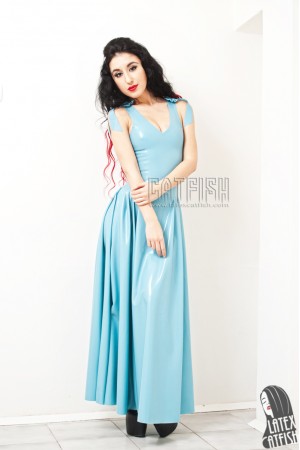 'Maxi-Saxy' Latex Maxi Prom Dress