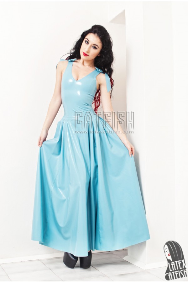 'Maxi-Saxy' Latex Maxi Prom Dress