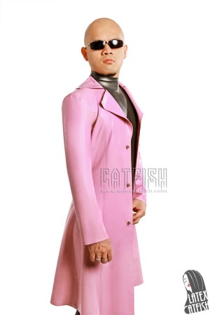 Men's Latex Trench Coat