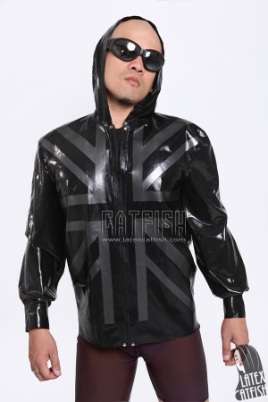 Men's 'Britannia' Latex Hoodie Jacket