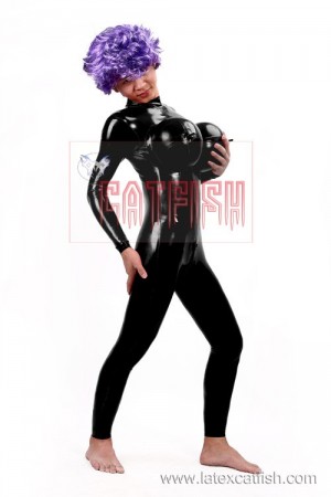 Unisex Latex Inflatable 'Boobs' Catsuit