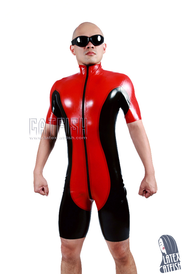 Men's 'Two-Tones' Front Zipper Latex Surfsuit